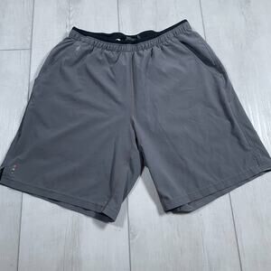 Smartwool Active Lined Shorts Mens Small Gray Lined 8" Running Merino Wool